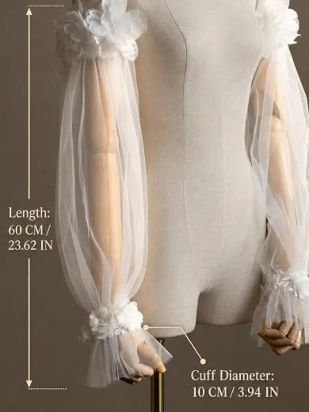 Bridal Detachable Sleeves Gloves